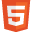 HTML5 logo badge.